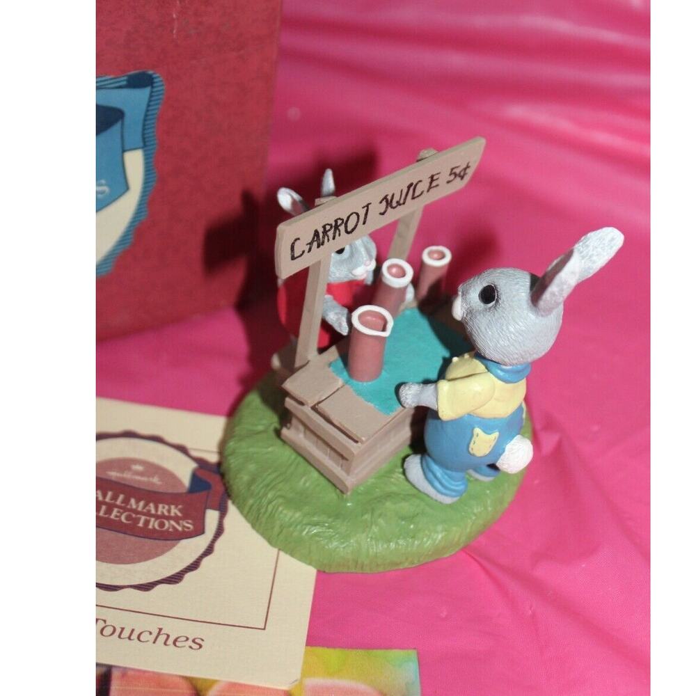 Tender Touches Rabbits At Juice Stand Little Joys Make A Big Day 1988 Figurine